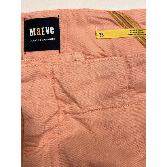Maeve Pleated Wide Leg Pants Cotton/Tencel Neutral Pink W Sz 33 NWT - Picture 10 of 12